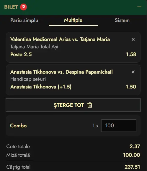 Cota 2 WTA 2026 Bogota la Don - plus de experiență al Mariei și un avantaj important pentru Tikhonova