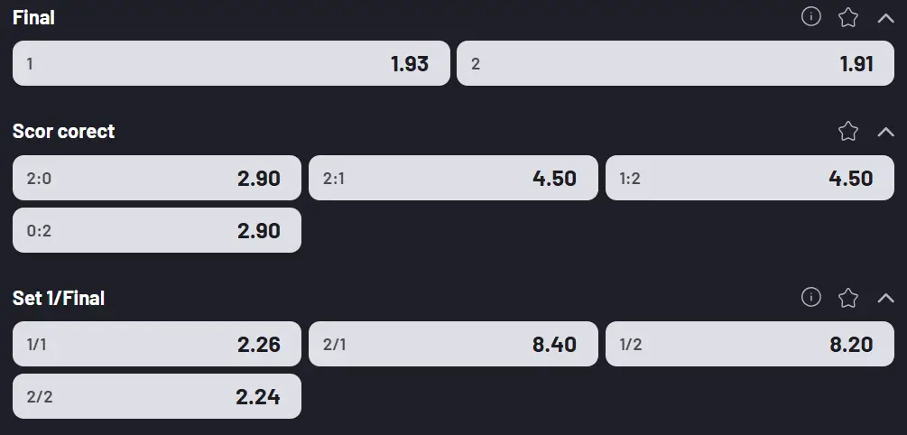Cote pariuri la Maxbet - Coco Gauff vs Karolina Muchova, avantaj moral pentru americancă la Miami 2026 Open