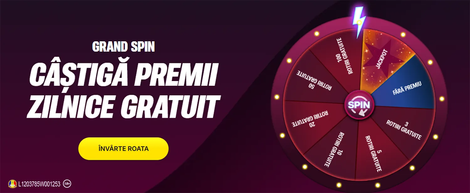 Napoleon Games Grand Spin - învârte zilnic gratuit și vezi ce ți-a pregătit roata