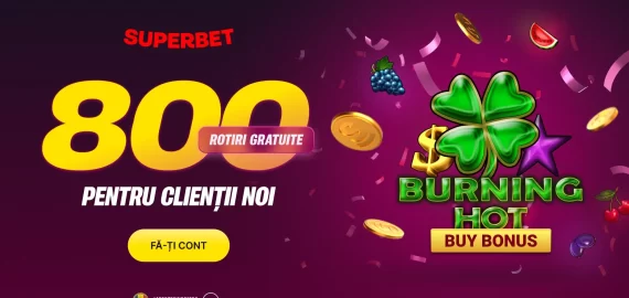 Superbet 800 Rotiri Gratuite – bonus nou pentru jucători