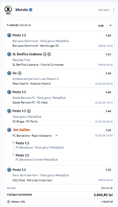 Bilet de weekend din fotbal 21 martie 2026