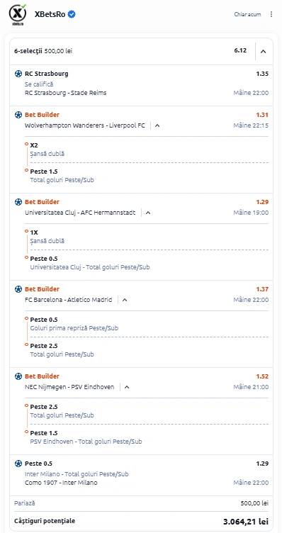 Biletul zilei azi din fotbal 03.03.2026