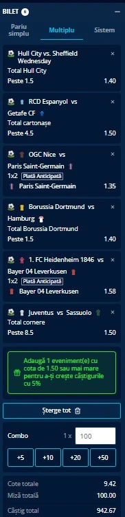 Biletul zilei din fotbal la Mr Bit 21.03.2026