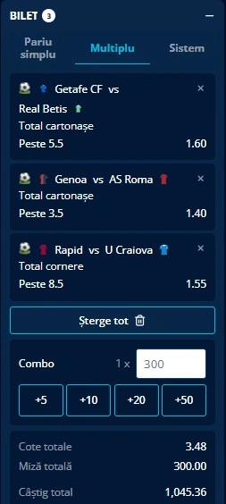 Biletul zilei din Pariuri Speciale 08.03.2026