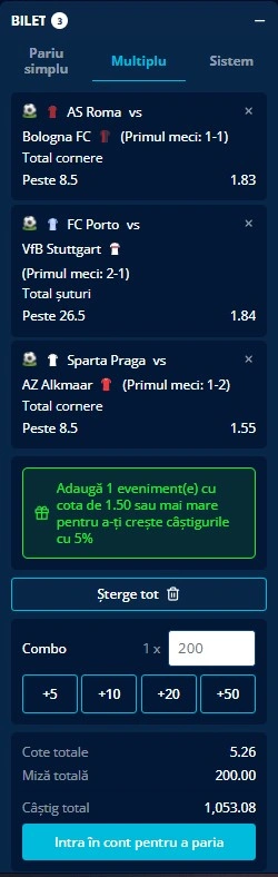 Biletul zilei din Pariuri Speciale 19 martie 2026