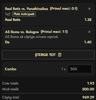 Cota 2 din Europa League 19.03