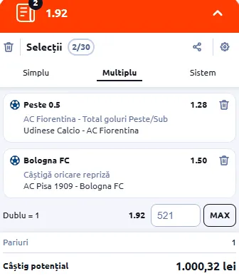 Cota 2 din Serie A 2 martie