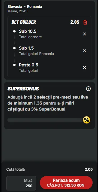 Cota 2 în Slovacia - România