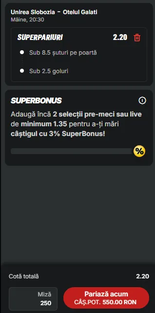 Cota 2 din fotbal 23.03