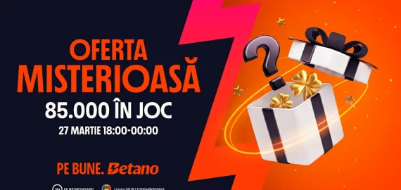 Oferta Misterioasă Betano până la mizeul nopții: premii de 85.000 RON
