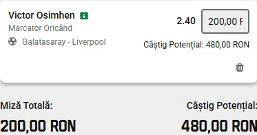 Pariuri speciale Galatasaray - Liverpool