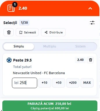 Pariuri speciale Newcastle vs Barcelona