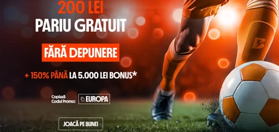 200 RON Pariu Gratuit fără depunere la Betano, pentru meciurile europene