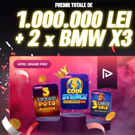 April Grand Prix la Superbet – Turnee zilnice cu premii totale de 1 milion lei + 2 BMW X3