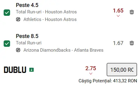 Biletul zilei Baseball 05 Aprilie 2026