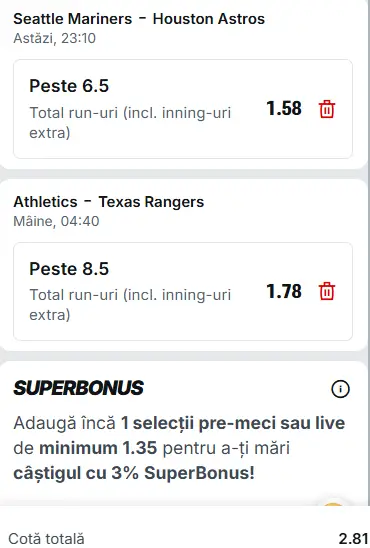 Biletul zilei Baseball 14 Aprilie 2026