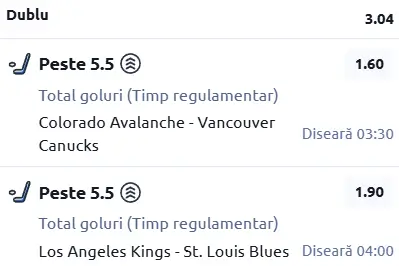 Biletul zilei Hochei 02.04.2026