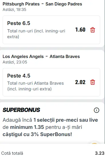 Biletul zilei baseball 08 Aprilie 2026