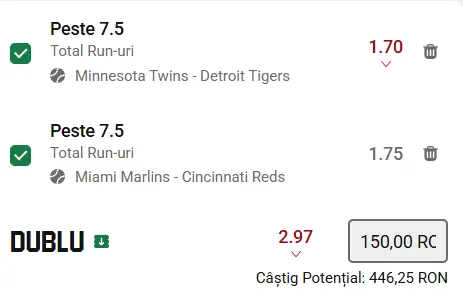 Biletul zilei baseball 09 Aprilie 2026