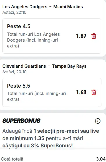 Biletul zilei baseball 29 aprilie 2026