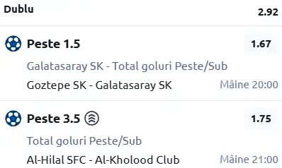 Biletul zilei fotbal 08 Aprilie 2026