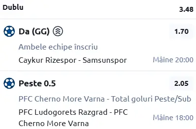 Biletul zilei fotbal 09 Aprilie 2026