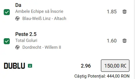 Biletul zilei fotbal 24 aprilie 2026