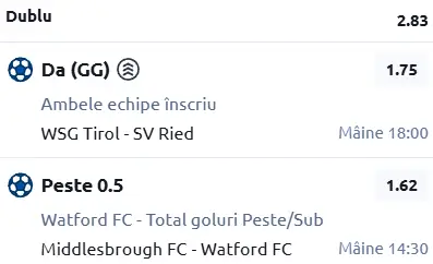 Biletul zilei fotbal 25 aprilie 2026