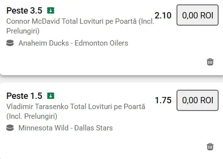 Biletul zilei hochei 01.05.2026