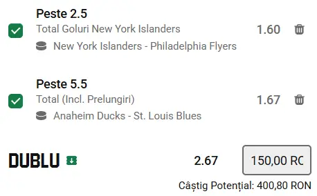 Biletul zilei hochei 04.04.2026