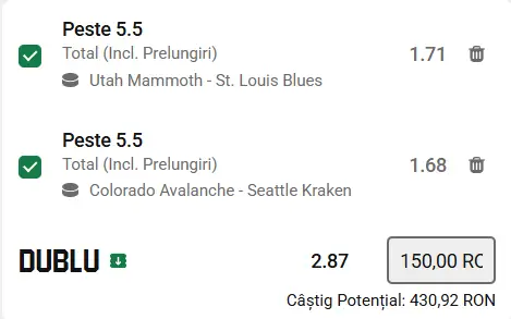 Biletul zilei hochei 17 Aprilie 2026