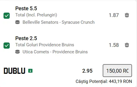 Biletul zilei hochei 18 Aprilie 2026