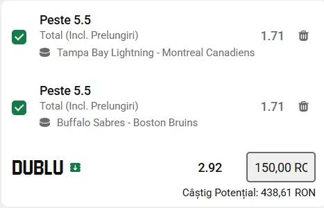 Biletul zilei hochei 20 Aprilie 2026