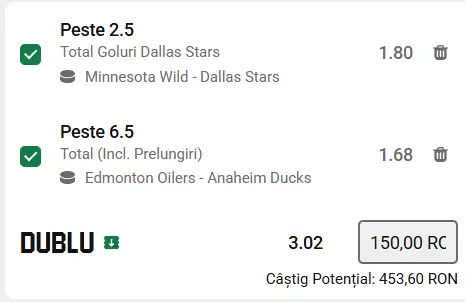 Biletul zilei hochei 23 aprilie 2026