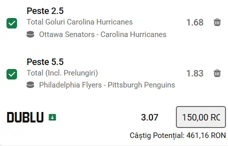 Biletul zilei hochei 26.04.2026