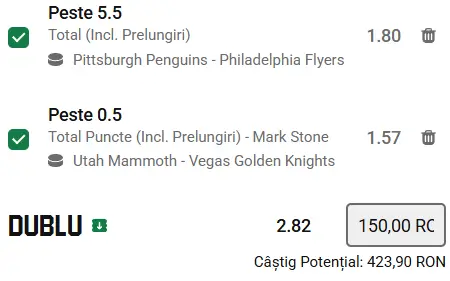 Biletul zilei hochei 28 aprilie 2026