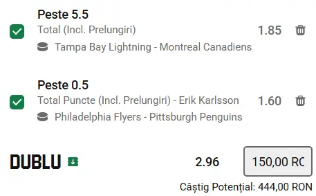 Biletul zilei hochei 30.04.2026