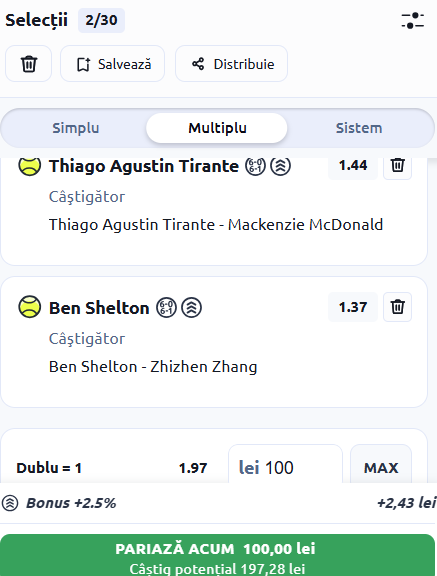 Cota 2 ATP Houston 1 aprilie 2026