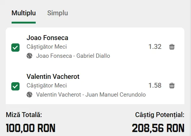 Cota 2 ATP Monte Carlo 2026 Masters la Unibet - brazilianul și monegascul sunt mari favoriți în primul tur