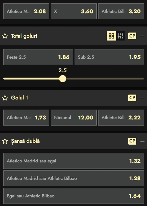 Cote pariuri Atletico Madrid vs Athletic Bilbao la Don