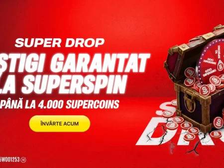 Super Drop x SuperSpin (Supercoins) la Superbet – Câștig garantat pentru toți jucătorii azi, 3 aprilie 2026