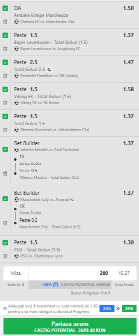 Bilet de weekend din fotbal 18.04.2026