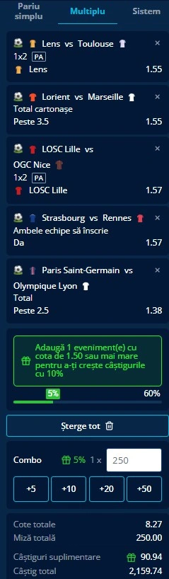 Biletul rundei a 30-a din Ligue 1 - 17 aprilie 2026