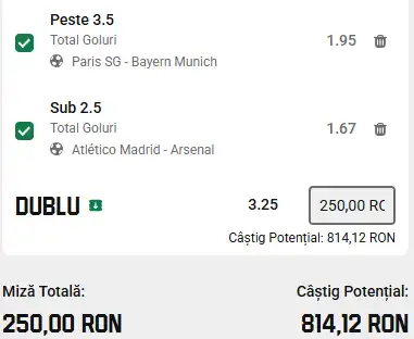 Biletul semifinalelor UCL recomandat de IA