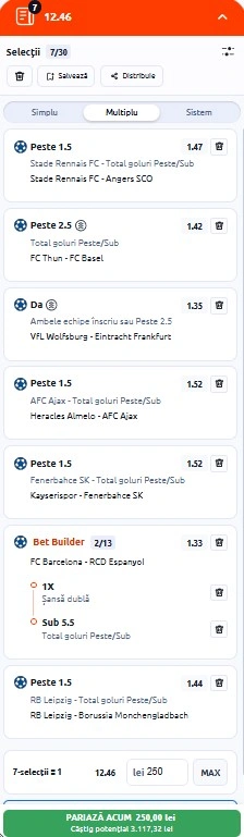 Biletul zilei azi din fotbal 11.04.2026