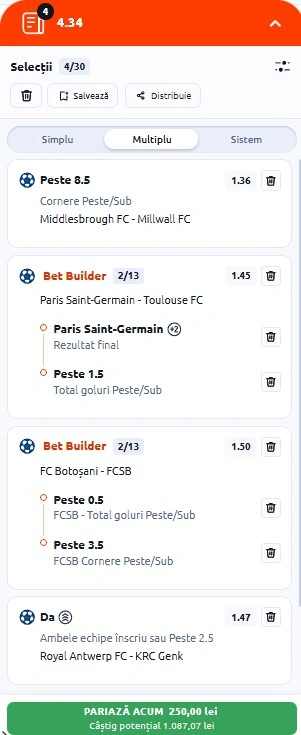 Biletul zilei azi la Betano 03.04.2026