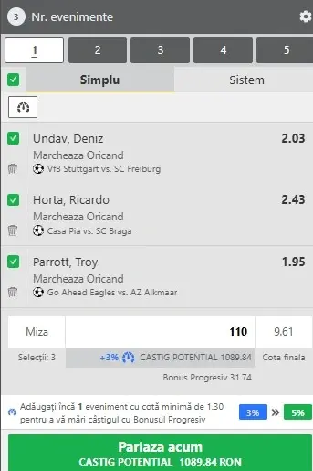 Biletul zilei azi din fotbal la WInbet 23 aprilie 2026