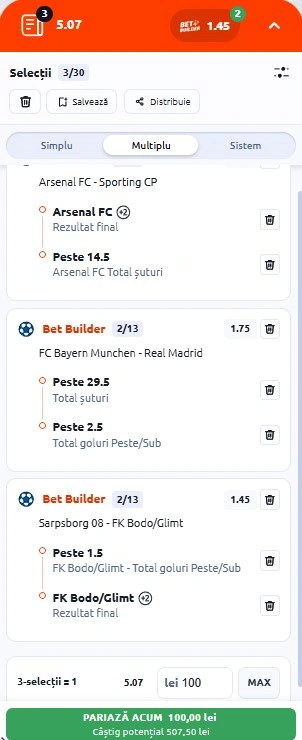 Biletul zilei din Bet Buildere 15.04.2026