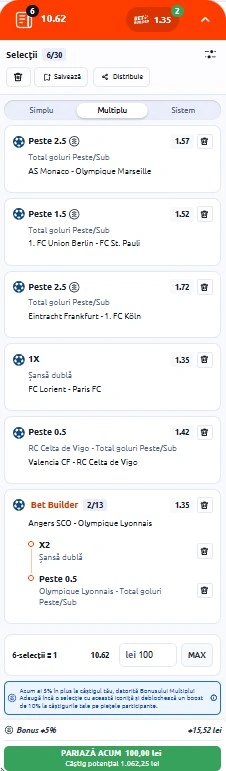 Biletul zilei din fotbal 5 aprilie 2026