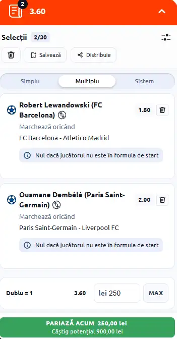 Biletul Zilei pe marcatori din UCL